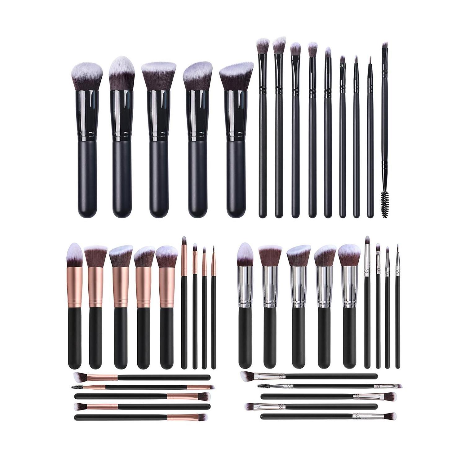 Factory Made 14pcs Makeup Brush Set Black Wooden Handle Private Logo Oem/pem Beauty Tools Factory Direct