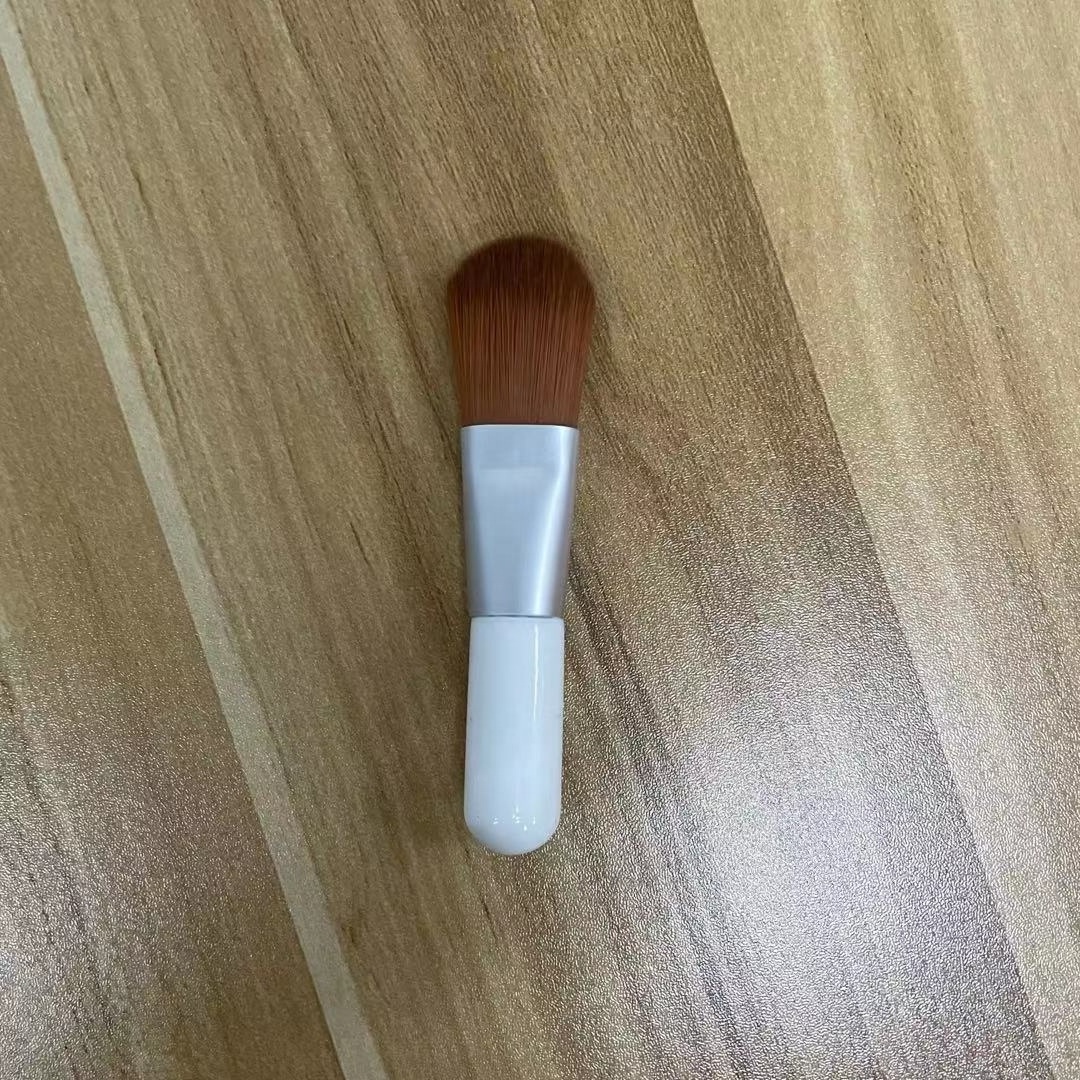 Private Label Mini Mask Brushes Short Wooden Handle Facial Mask Brush Small Foundation Makeup Brushes Customized Logo