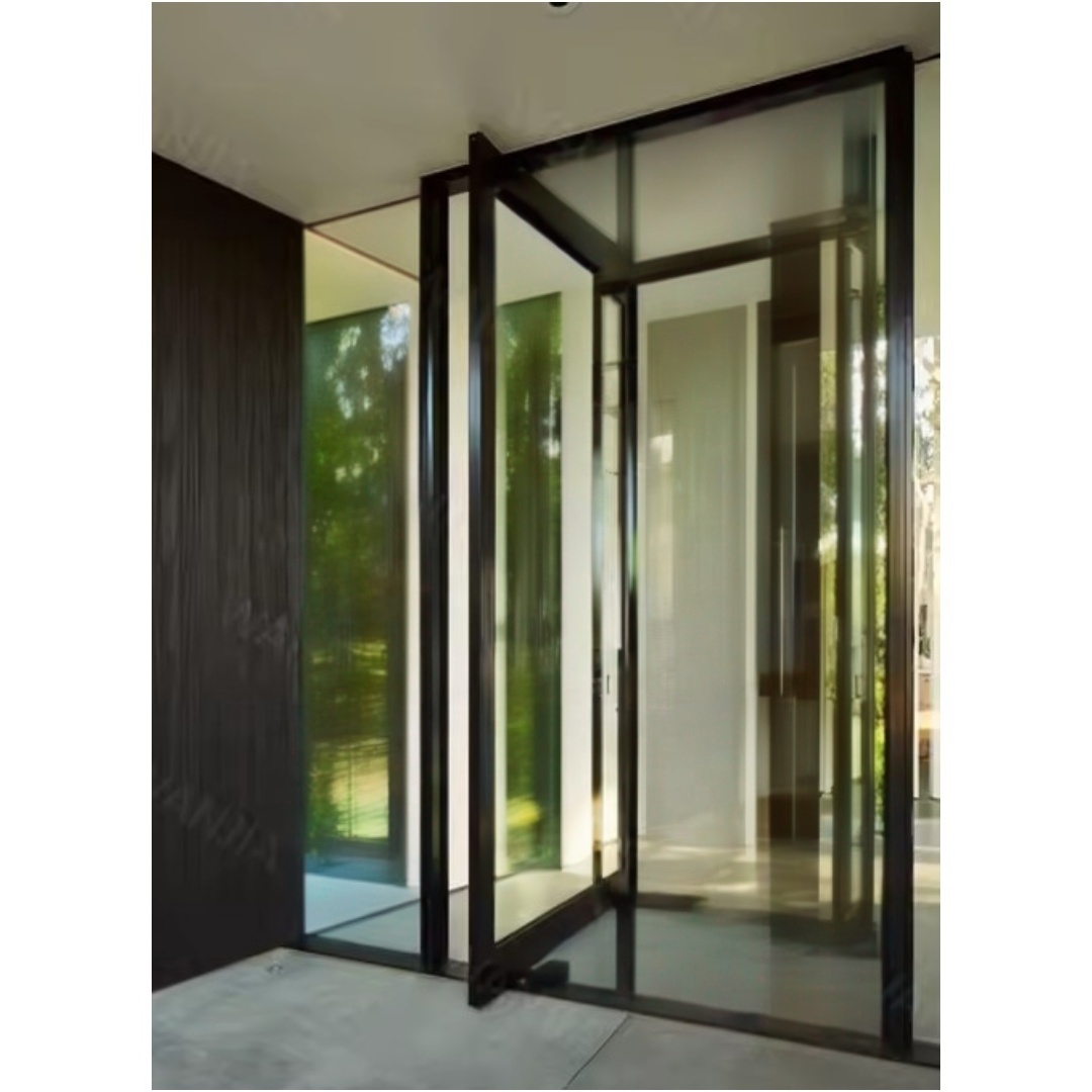 Factory Customized new product aluminum frame pivot entry doors system hinge front door modern entry interior pivot door