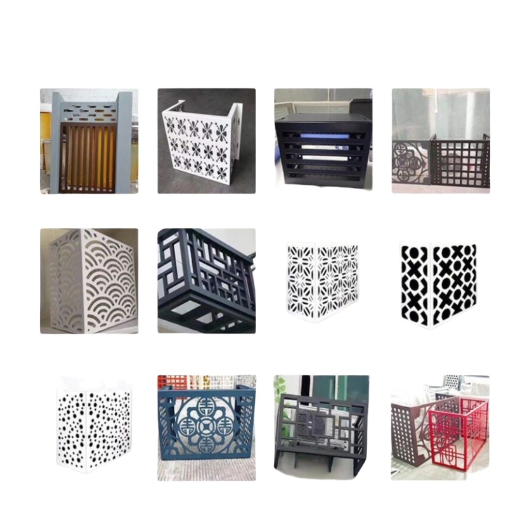 Aluminum Air Conditioner Covers Air Vent Grill Waterproof For Residential Building Apartment