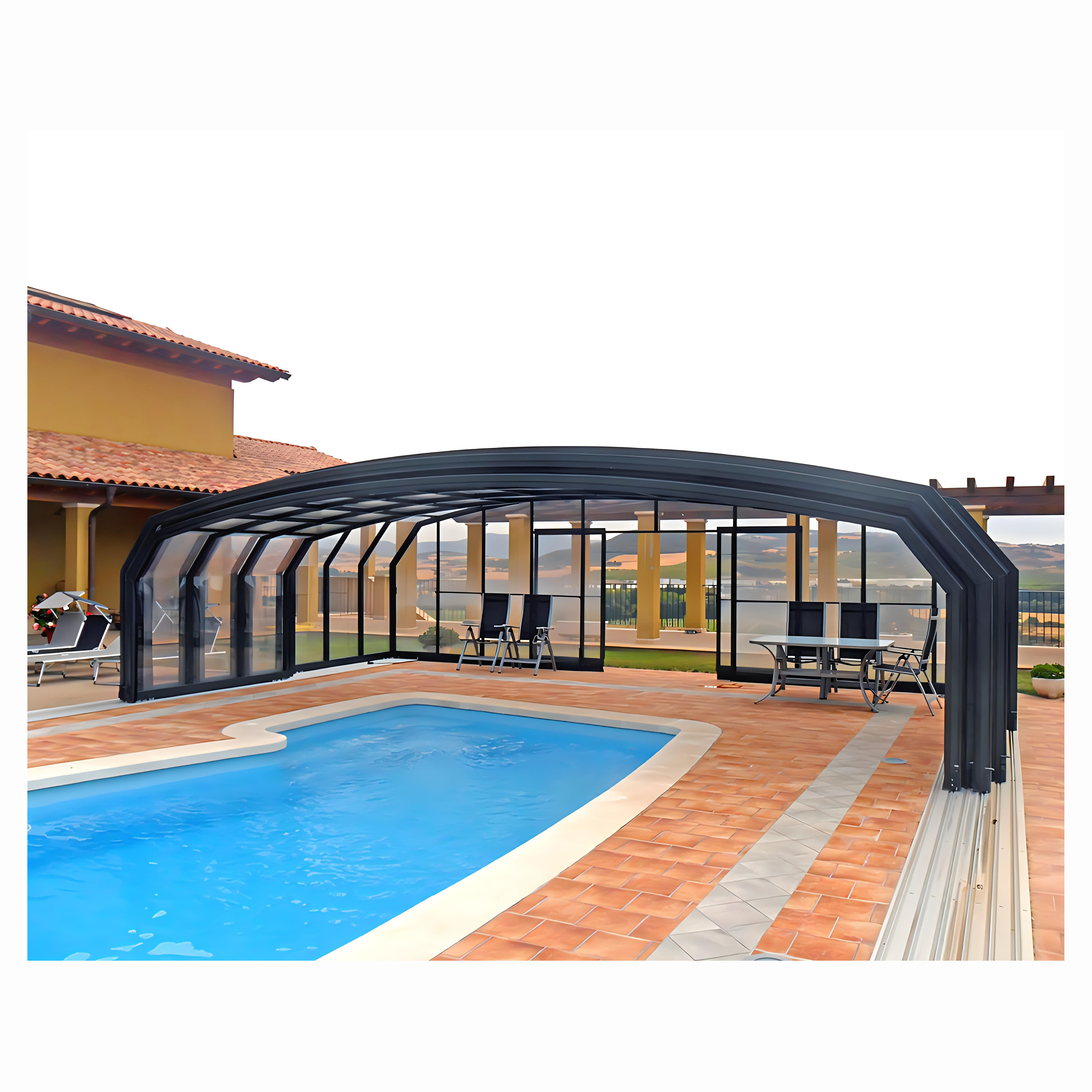 Professional Customized Retractable Pool Fencing Kit  sunroom Swimming Pool Scalable Sunroom