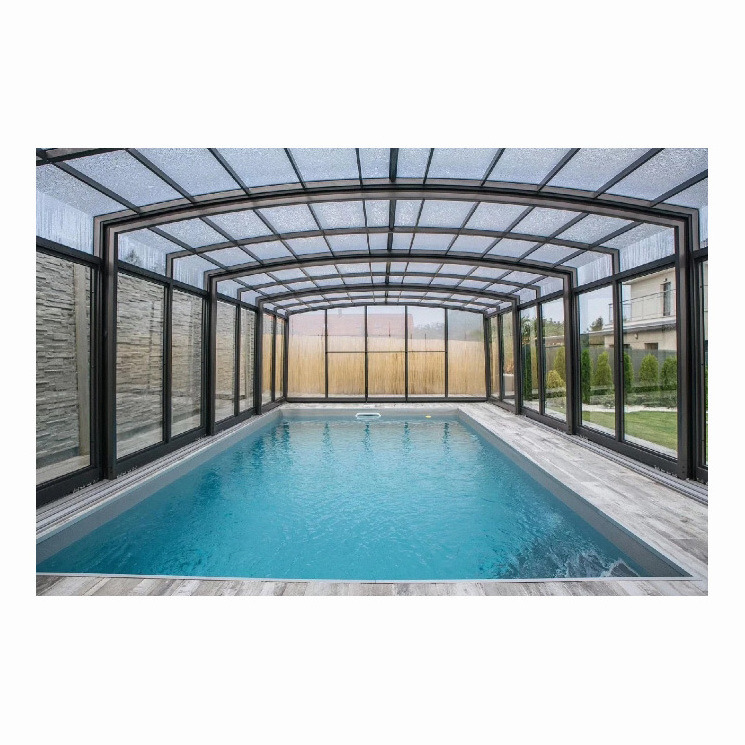 Professional Customized Retractable Pool Fencing Kit  sunroom Swimming Pool Scalable Sunroom