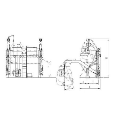 Marine ABS Approval Gravity Luffing Arm Type Boat Davit of Marine Lifesaving Equipment,hinged gravity arm type davit