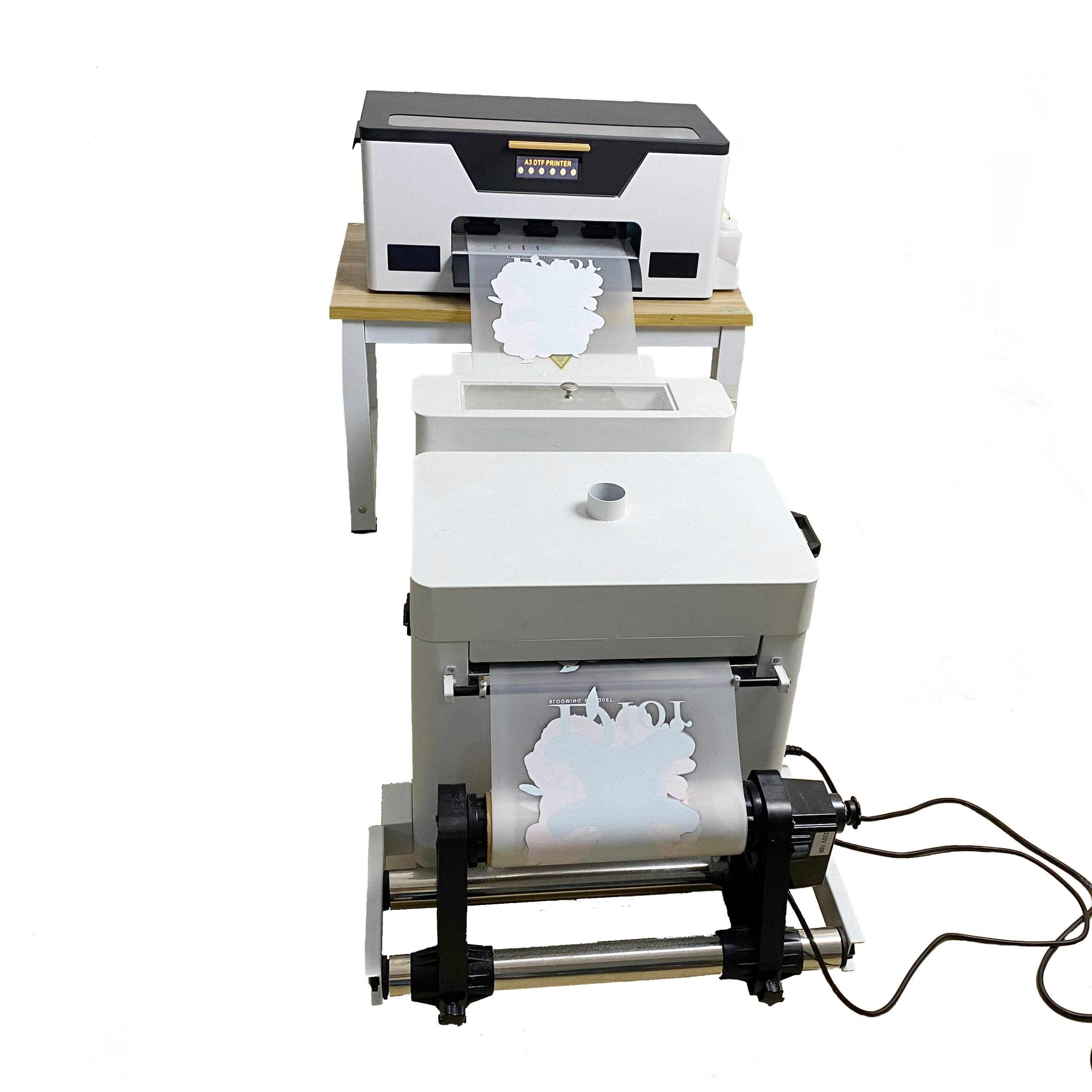 Any Fabric Printing A3 Dtf Printer Printing Machine Shaker Powder Machine for single xp600