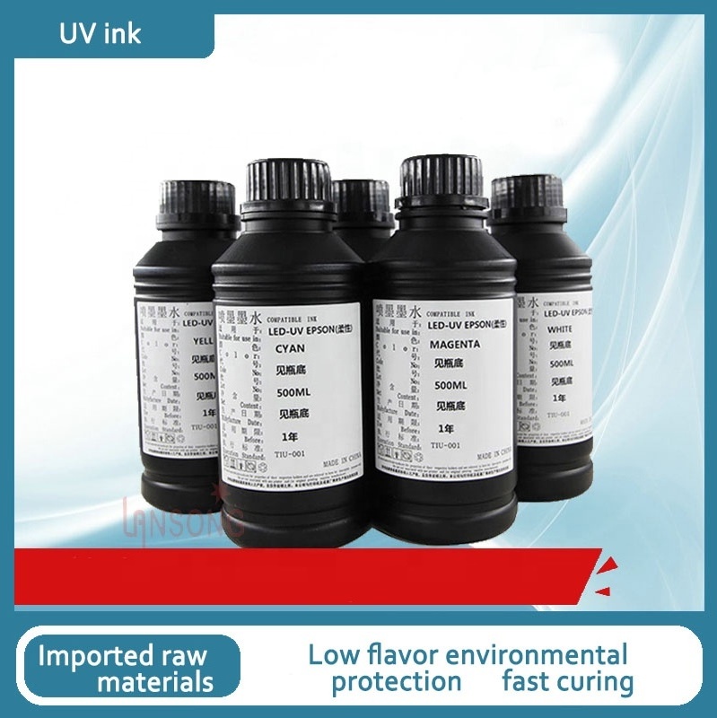 Huacai UV ink compatible epson flexible rigid flatbed printer environmental protection odorless LED curing color ink