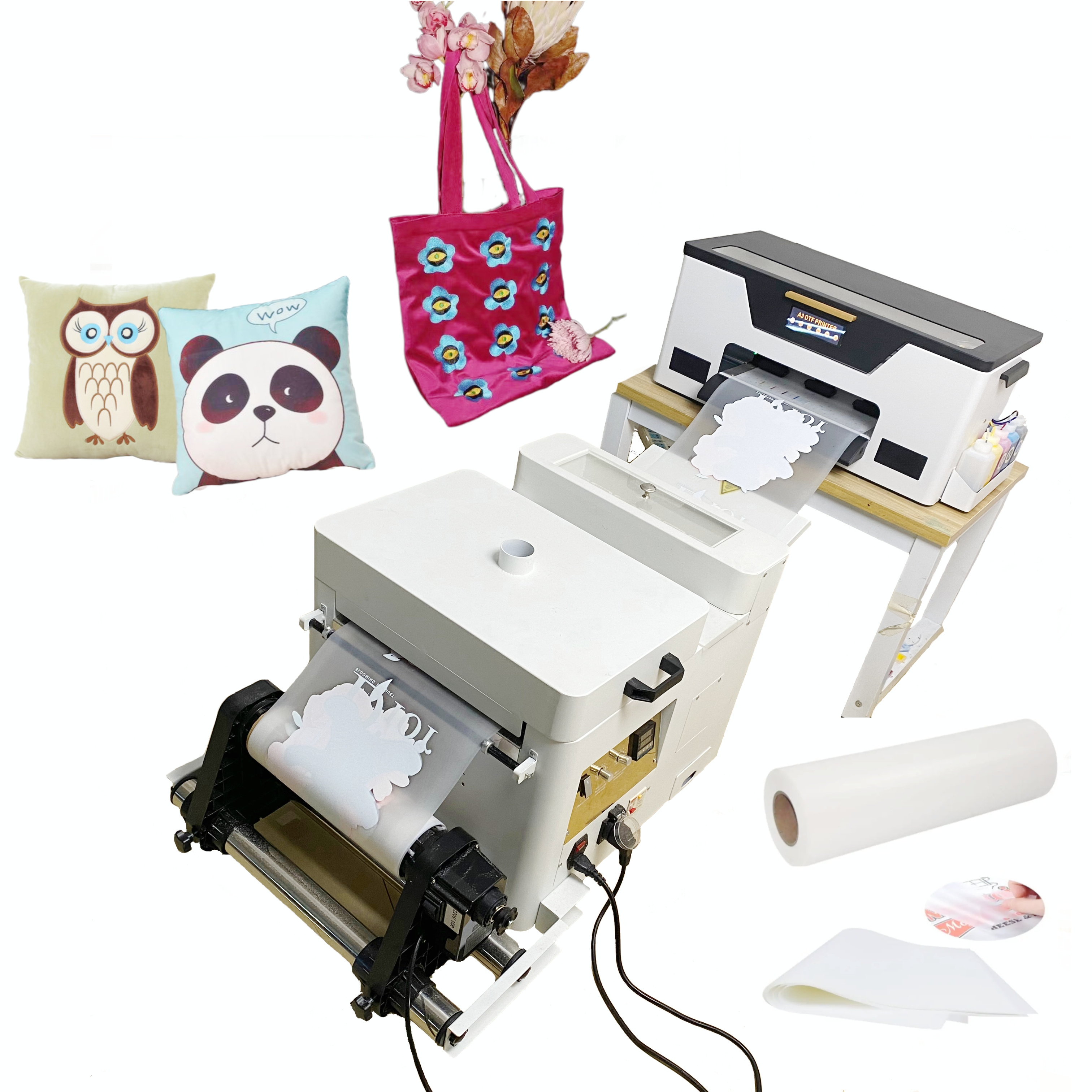 Any Fabric Printing A3 Dtf Printer Printing Machine Shaker Powder Machine for single xp600