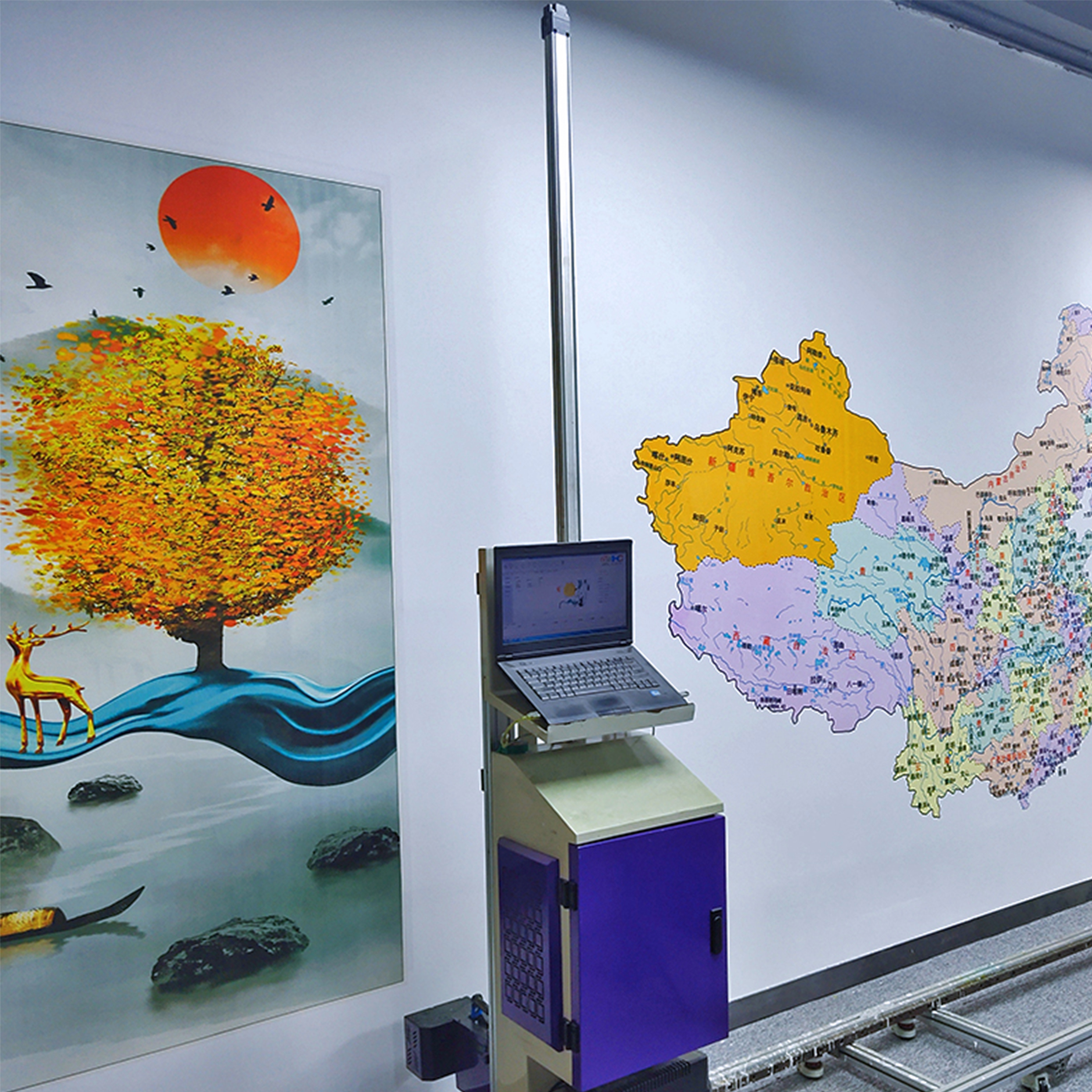 Wall  Mounted 3D Vertical Pen Direct to Art Culture Street Painting Inkjet Printing Machines