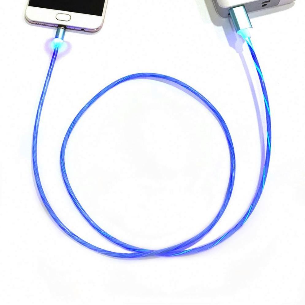 Mobile Phone Accessories LED Glow Flowing Fast Charging Magnetic Cable