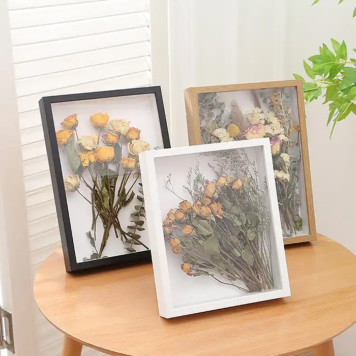 Colorful 6 7 8 10 16 inch Dried Flower Display Case Shadow Box 3D Picture Frame