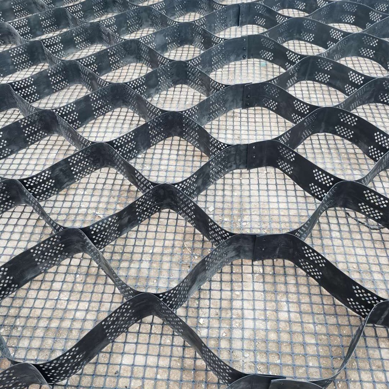 Textured and Perforated HDPE honey comb Plastic Geocell manufacturer price gravel grid geo cell for road construction