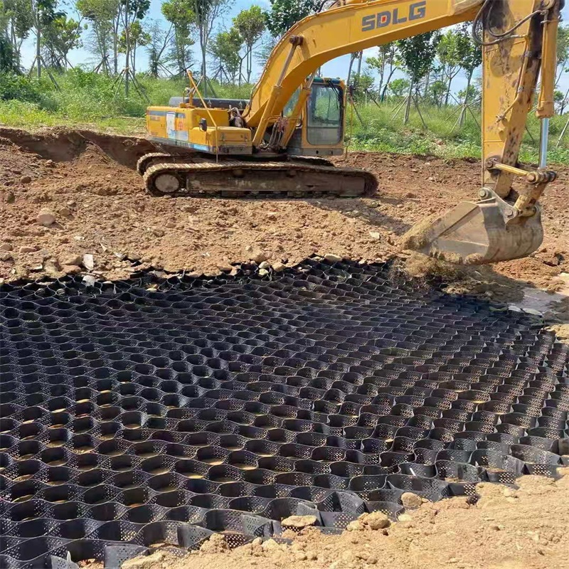 HDPE Geocell gravel stabilizers Plastic honeycomb Geocells hdpe for Retaining Wall reinforcement slope protection driveway