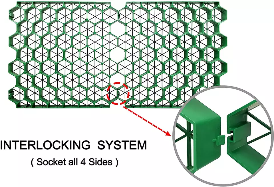 High quality Parking Lots or Fire driveway paver High tensile strength earthwork products HDPE plastic grass grid