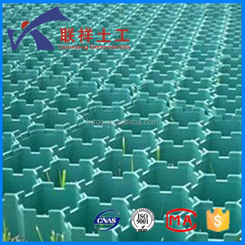 hdpe parking honeycomb gravel stabilize parking hard lawn plastic grid grass protection block paver with uv