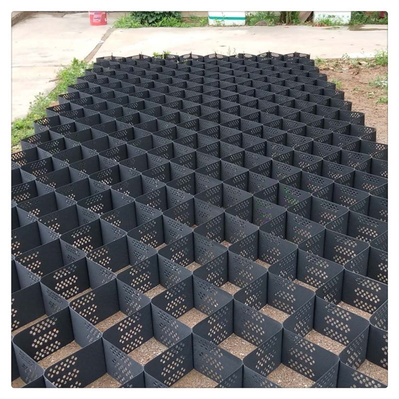 Textured and Perforated HDPE honey comb Plastic Geocell manufacturer price gravel grid geo cell for road construction