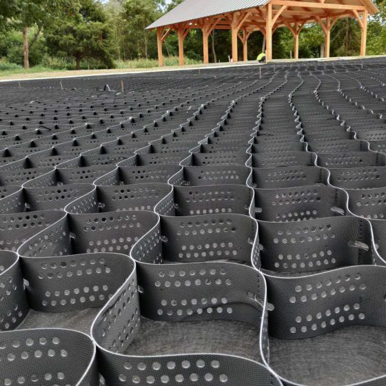 HDPE plastic geocell gravel grid stabilizer honeycomb  factory price geocell for road retaining wall slope