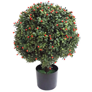 Decorative Artificial Grass Ball Tree Topiary Plant Greenery Boxwood Grass Ball Artificial Bonsai Tree