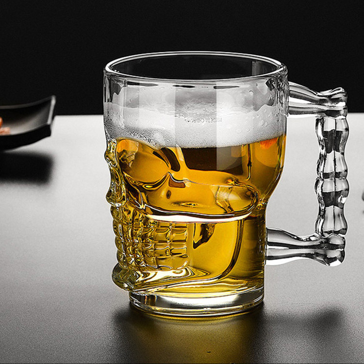 Wholesale 520ml Skull Beer Glasses Mug Pint Beer Stein