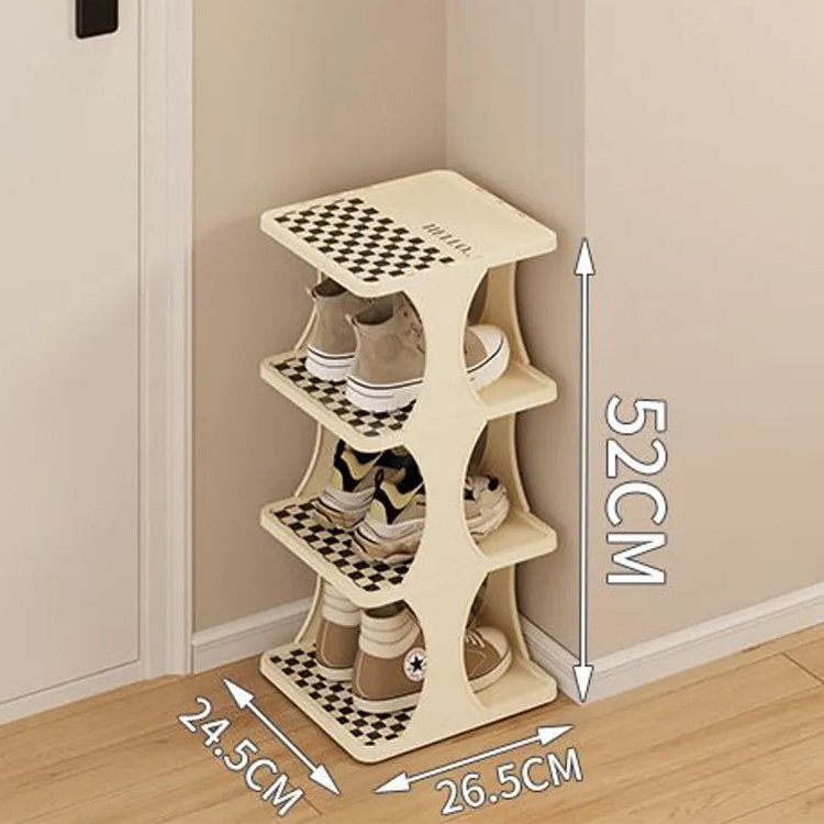 Shoe Rack Multifunction Free Standing Shoe Shelf Foldable Shoe Rack Entryway Storage With Card Slot