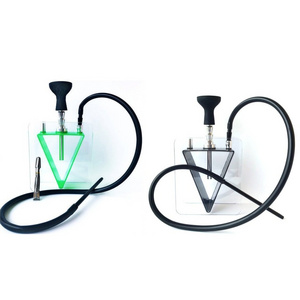 Arab Light Up Plastic Narguile Hookah Chicha Portable Triangle Hookah set LED Light