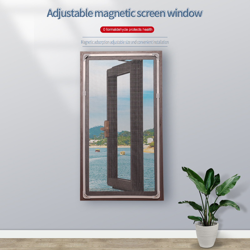 Chain store popular patent magnetic net sliding mosquito screen door and window