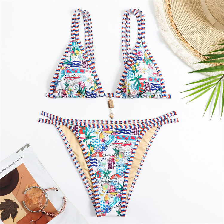 Custom Low Waist Swimsuit Womens Bikini Set Bathing Suits Women's Swimwear & Beachwear Sexy 2 Piece Bikinis Women