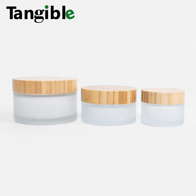 2024 ECO friendly 100g  Biodegradable bamboo cream bottles bamboo cosmetic packages for creams lotions etc