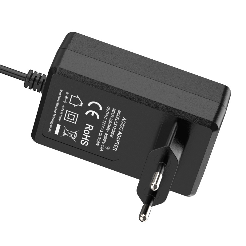 EU plug CE ROHS 100 240v ac 50/60hz dc 12v 3a power adaptor 12Volt 3000ma power supply adapter for cctv camera led lcd LX120300E