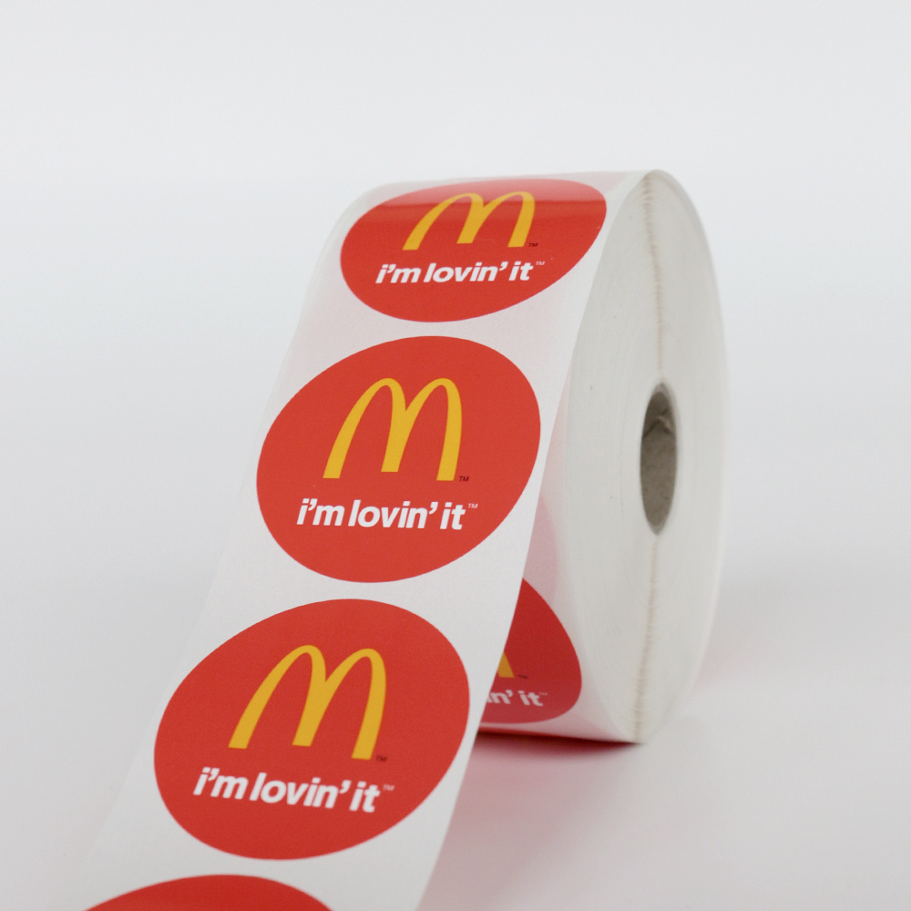 Custom Printed Vinyl Waterproof Adhesive Logo Label Sticker Printing, Synthetic Paper Roll Bottle Product Label Sticker