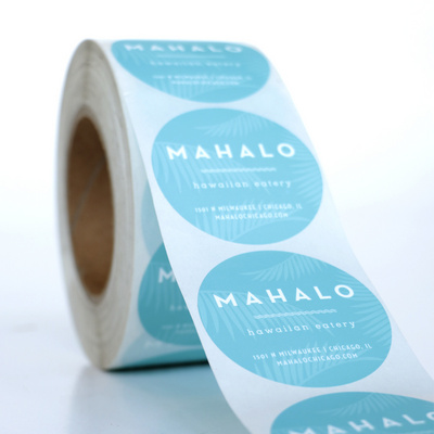 Custom Printed Vinyl Waterproof Adhesive Logo Label Sticker Printing, Synthetic Paper Roll Bottle Product Label Sticker