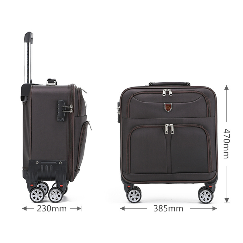 Customized luxury travelling bags anti theft usb charging smart carry on travel oxford zipper luggage