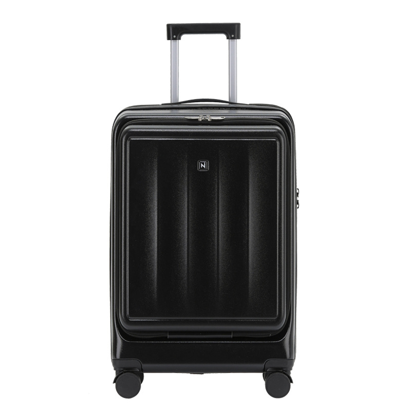 Carry on smart trolley luggage with laptop bag hand luggage with cup holder suitcase with usb port phone holder