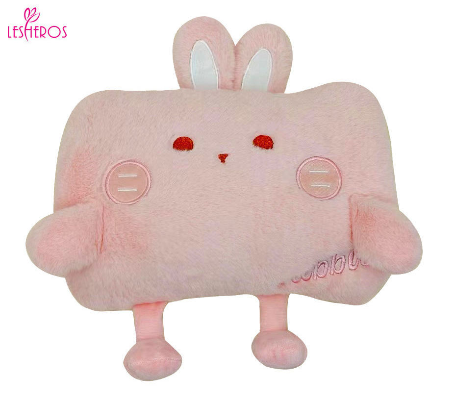 Lesheros 1350ml Cartoon Hot Water Bottle Rechargeable Winter Electric Hot Water Bag