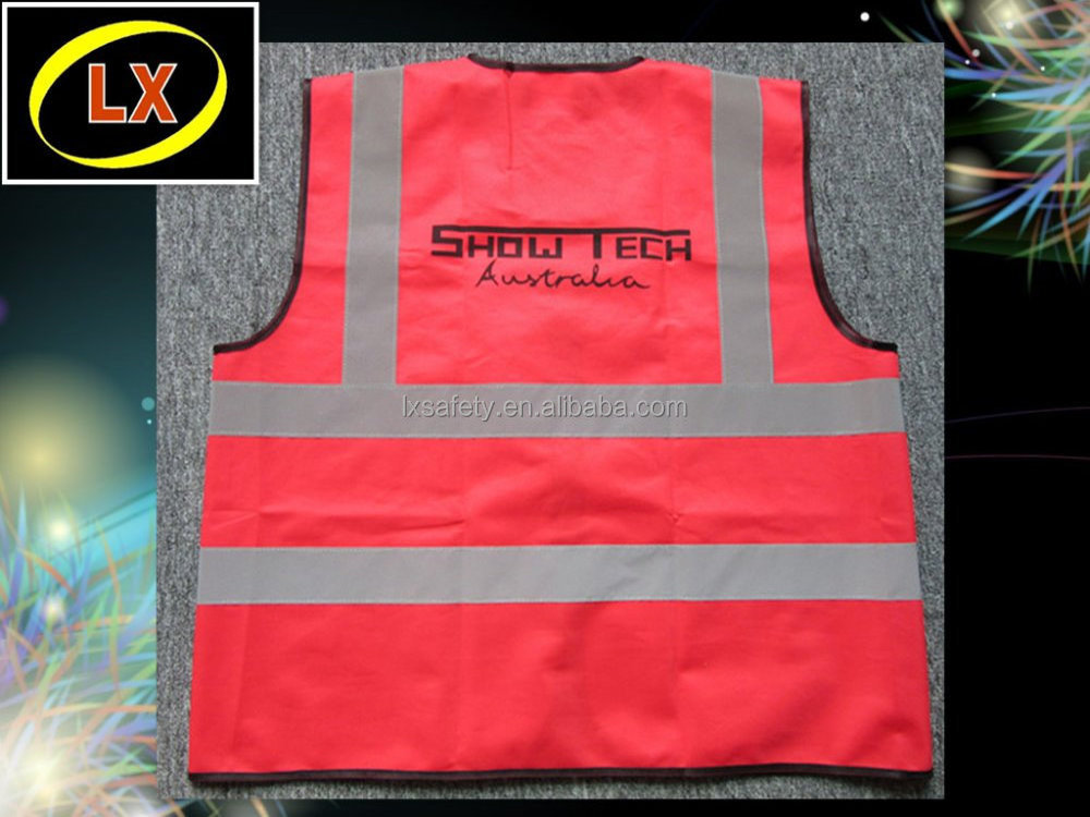 Red Reflective Vest,Red Hi Vis Vest,Red Safety Vest