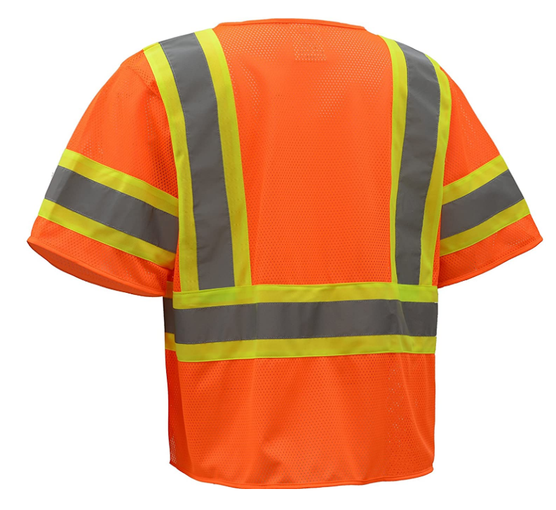 100% Polyester Mesh ANSI Class 3 High Visibility Two Tone Safety Vest