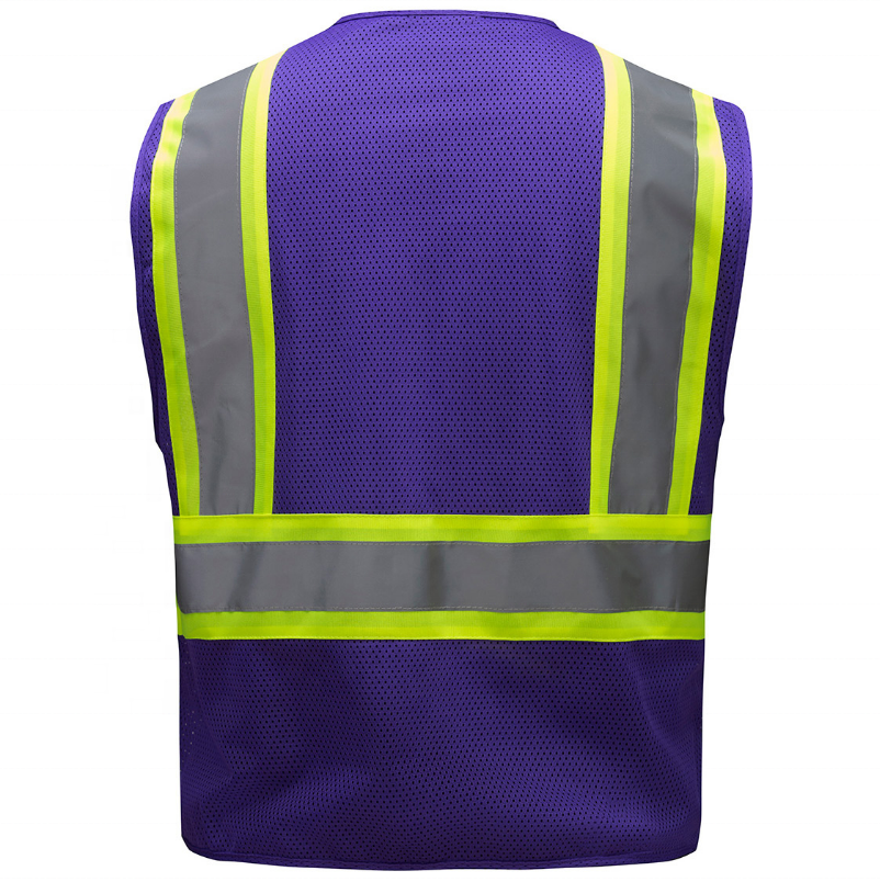 Purple Color Safety Vest, Purple Reflective Vest, High Visibility Vest Purple