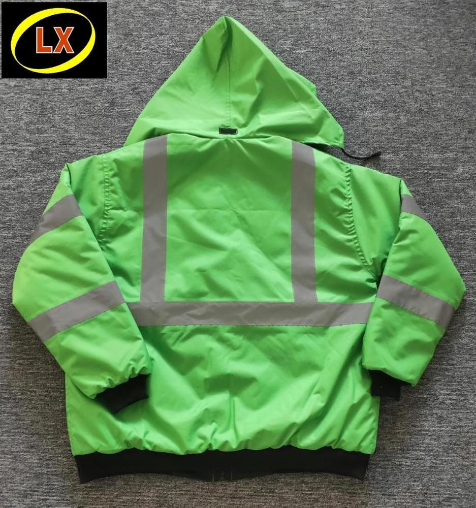 High Visibility Bomber Safety Reflective Jacket in Green color