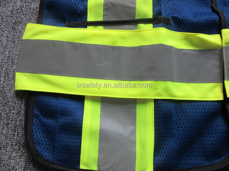 Blue Mesh Reflective Safety Vest Breakaway