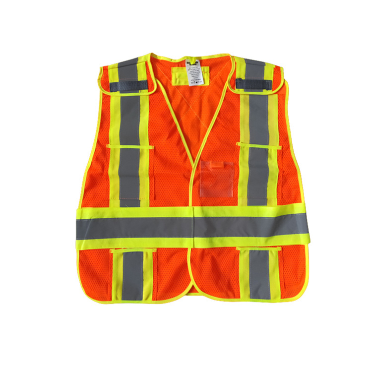 5 points Tear-away Mesh Fabric Reflective Safety Vest