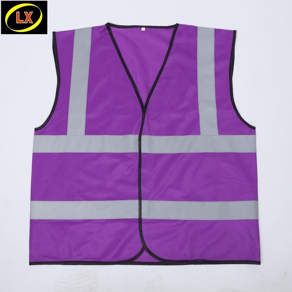 Purple Color Safety Vest, Purple Reflective Vest, High Visibility Vest Purple