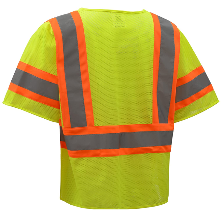 100% Polyester Mesh ANSI Class 3 High Visibility Two Tone Safety Vest