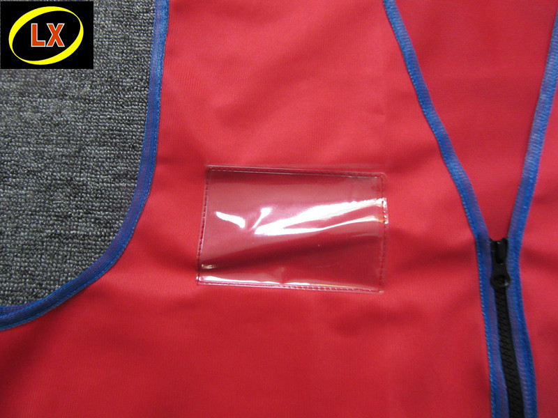 Mens Workwear Vest safety custom with PVC pocket