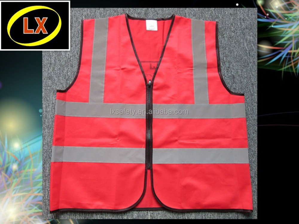 Red Reflective Vest,Red Hi Vis Vest,Red Safety Vest