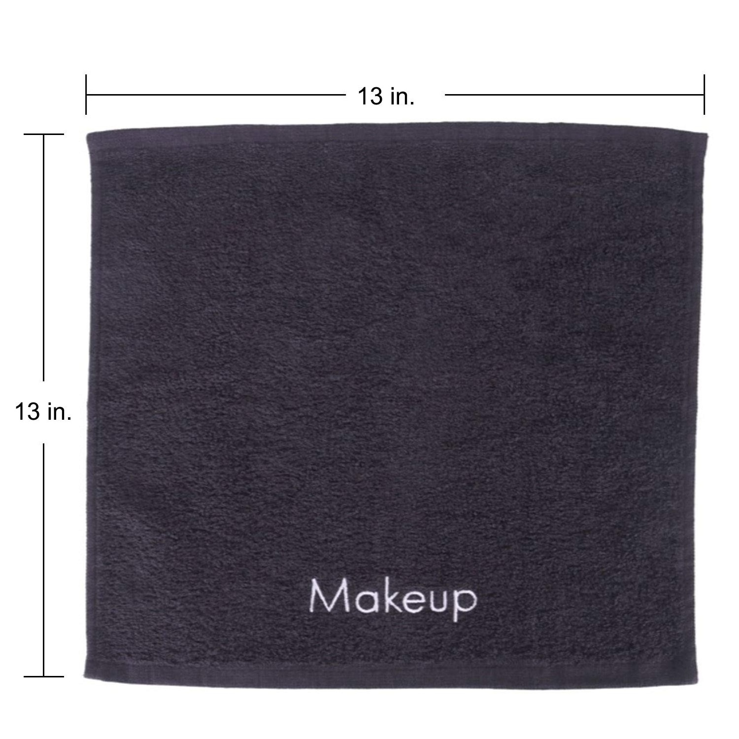 Makeup Remover Wash Cloth 100% Cotton Soft Quick Dry Fingertip Face Towel Washcloths for Hand and Make Up, 13 x 13 in