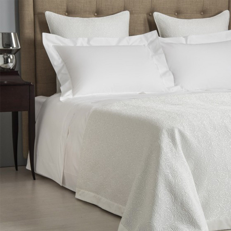 High Quality  Turkish Cotton 600TC 80's  White Hotel Bedding set