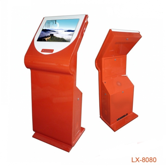 LCD interactive screen kiosk with card reader keyboard printer cinema ticket vending machine airport check-in kiosk