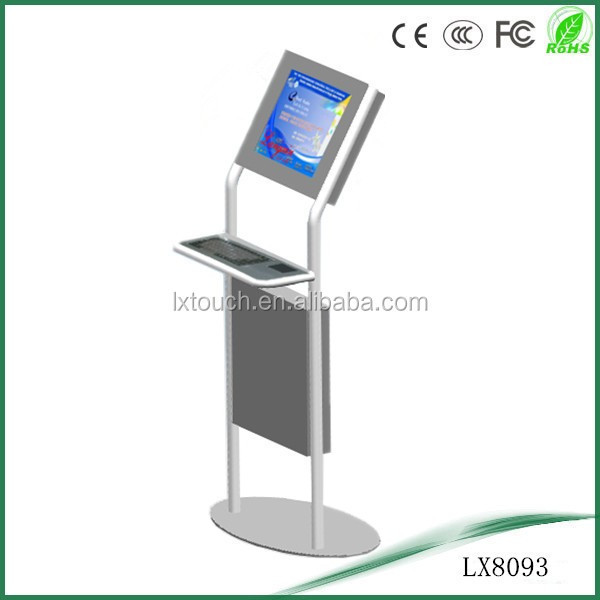 LCD interactive screen kiosk with card reader keyboard printer cinema ticket vending machine airport check-in kiosk