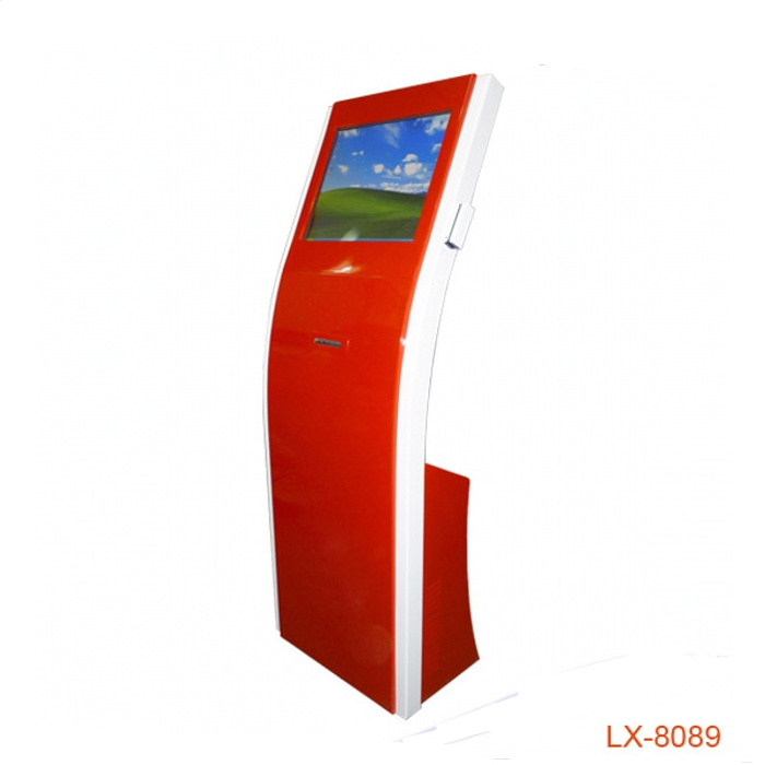 Langxin offer free standing bank queue kiosk internet interactive kiosk for bank or hotel touch screen device in POS system