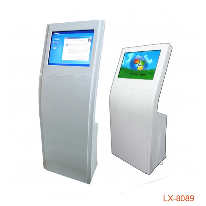 Langxin offer free standing bank queue kiosk internet interactive kiosk for bank or hotel touch screen device in POS system