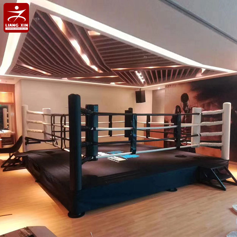 Black and white boxing ring juguete ring boxeo