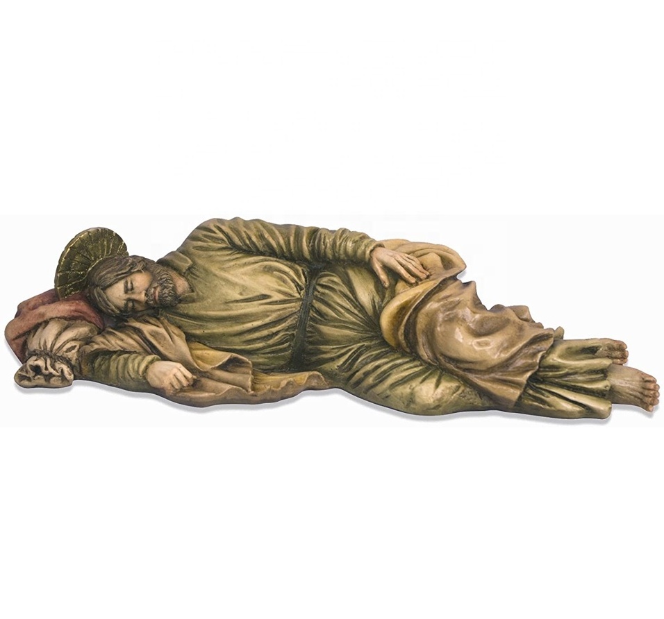 Resin Sleeping Saint Joseph Statue  Wholesale souvenirs polyresin cheap handicraft products religious statues wholesale